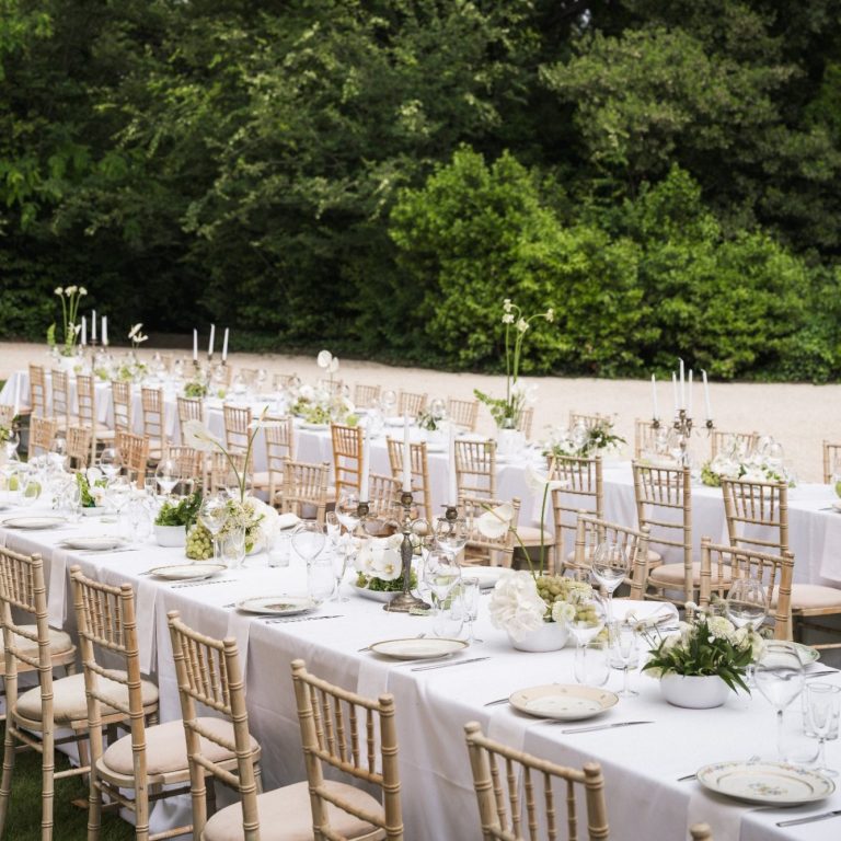 Chaise Chiavari Bois Cérusé